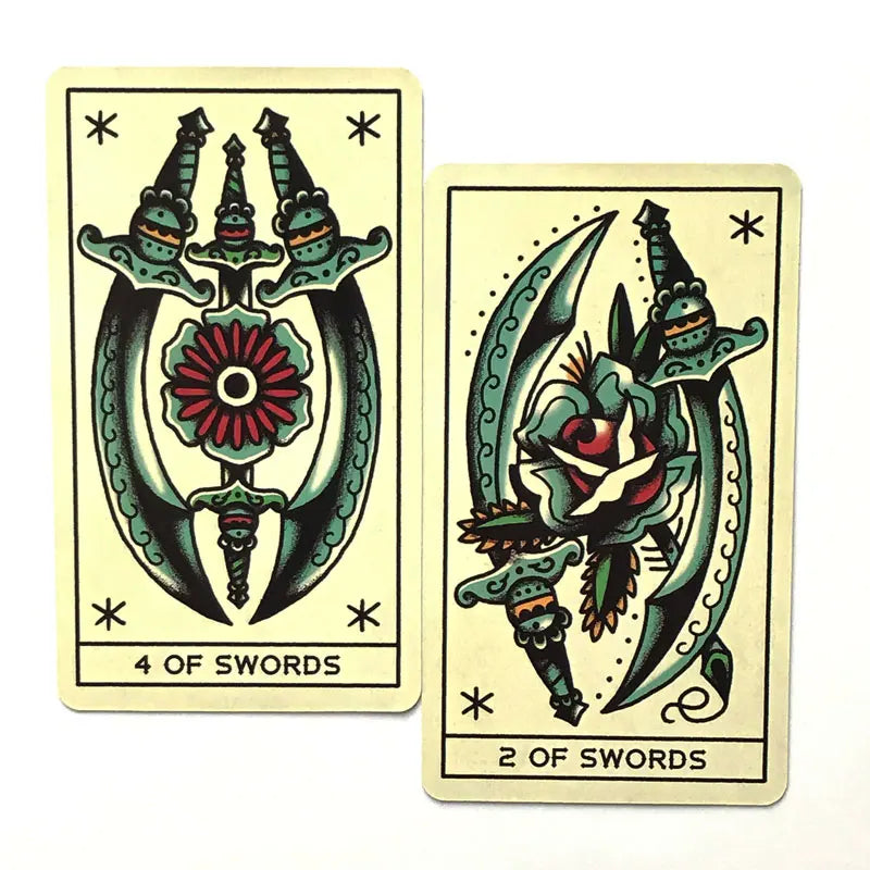 Tattoo Tarot Oracle Cards for Fate Divination Board Game Tarot and a Variety of Tarot Options PDF Guide