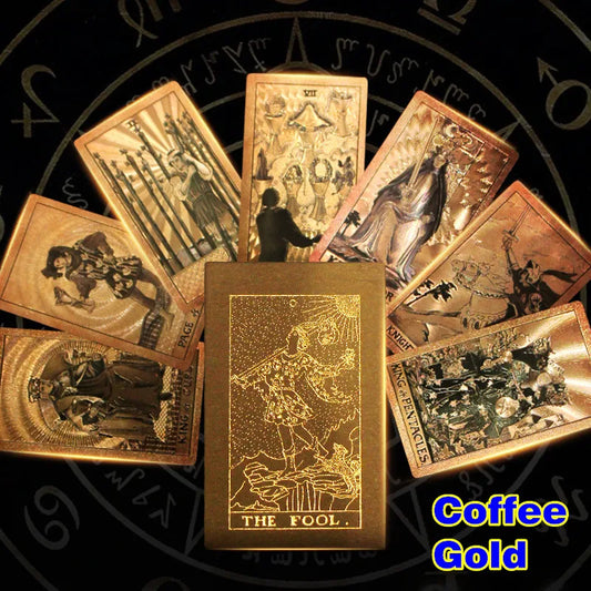 1 Deck Tarot Cards with Box Gold Tarot Deck Home Board Game Gift L698