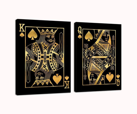 Playing Cards Wall Art for Office Bedroom Game Room Wall Decor Poker Pictures...