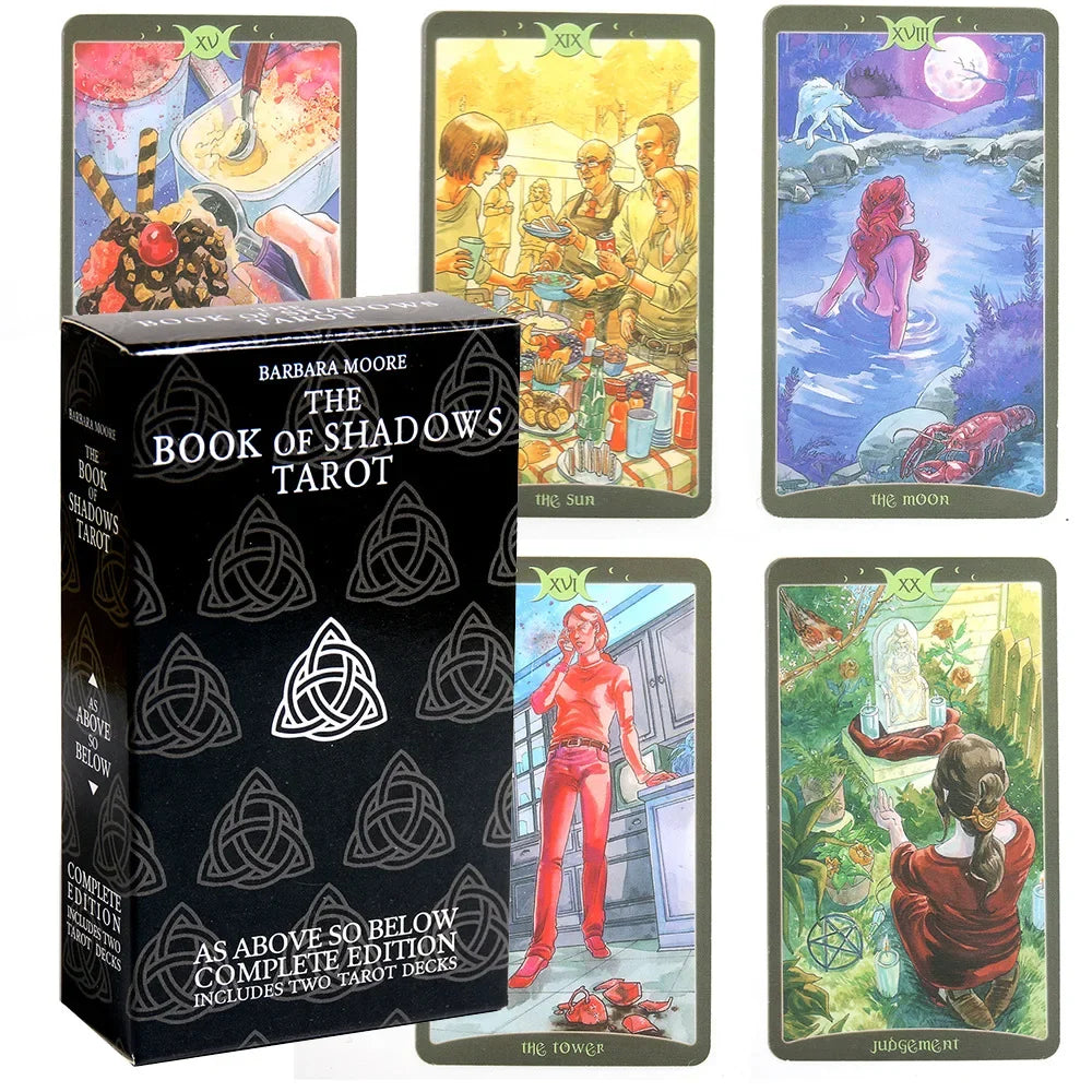 The Book of Shadows Tarot Cards Complete Kit Cards Fortune Guidance Telling Divination Tarot Deck Dark Mansion Tarot