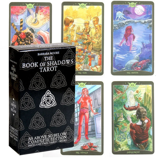 The Book of Shadows Tarot Cards Complete Kit Cards Fortune Guidance Telling Divination Tarot Deck Dark Mansion Tarot