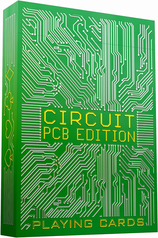 Circuit Playing Cards, Creative Deck of Cards with Free Card Game Ebook, Premium Card Deck, Cool Poker Cards, Unique Bright Colors for Kids & Adults, Computer Themed, Black Playing Cards