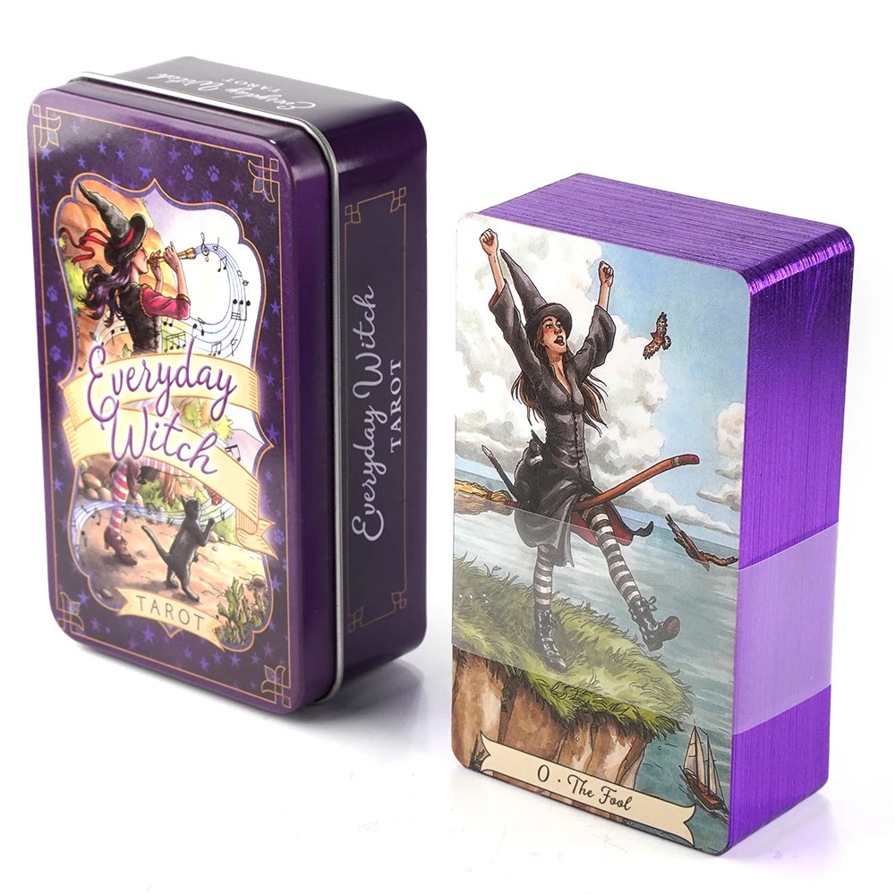 Lucid Dreams Beginners Tarot Witches in a Tin Metal Box Hot Sell Tarot Cards for Divination Tarot Deck