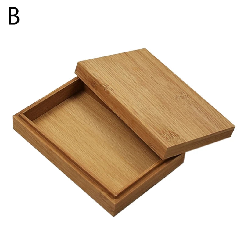 Bamboo Cards Storage Box Desktop Poker Playing Card Box Case for Tarot Playing Games Table Board Deck Game Drop Shipping