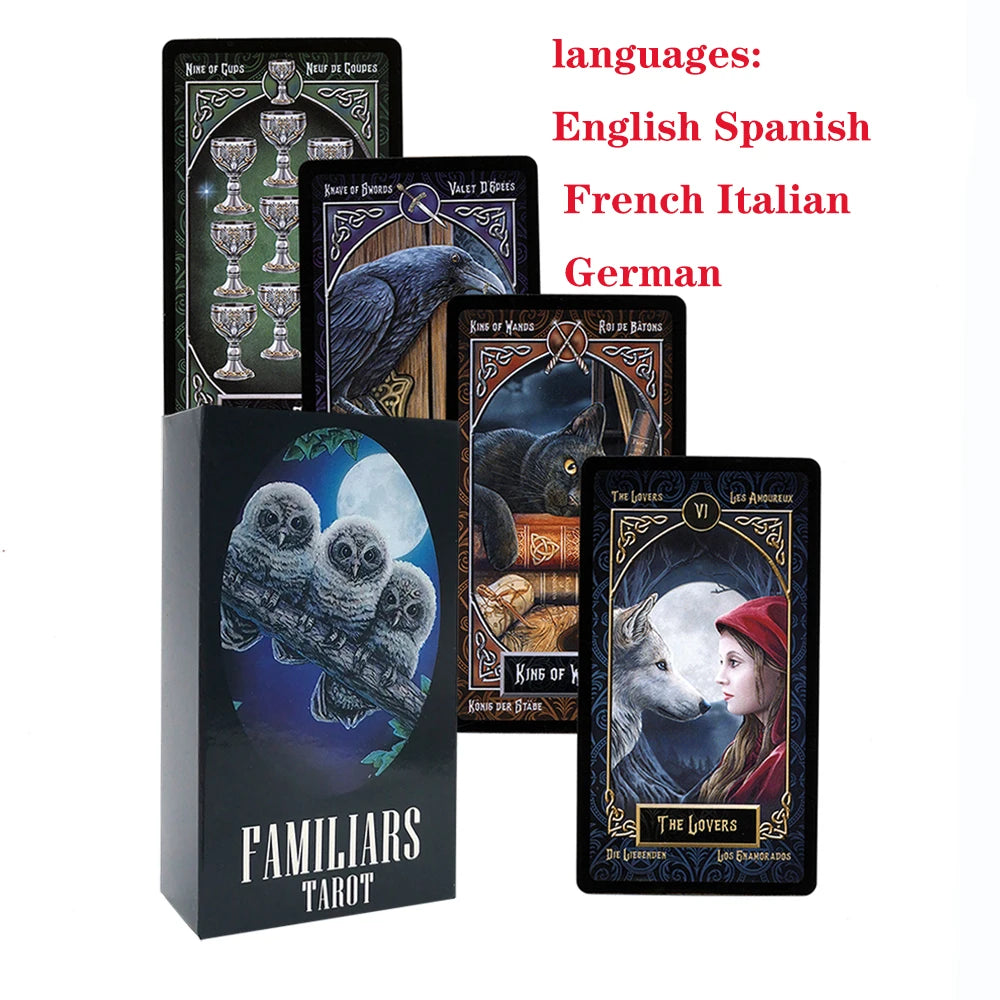 New Deck. Spanish Tarot. French Tarot. German Tarot. English Tarot. Affectional Divination Oracle Fate Game. Familiars Tarot.