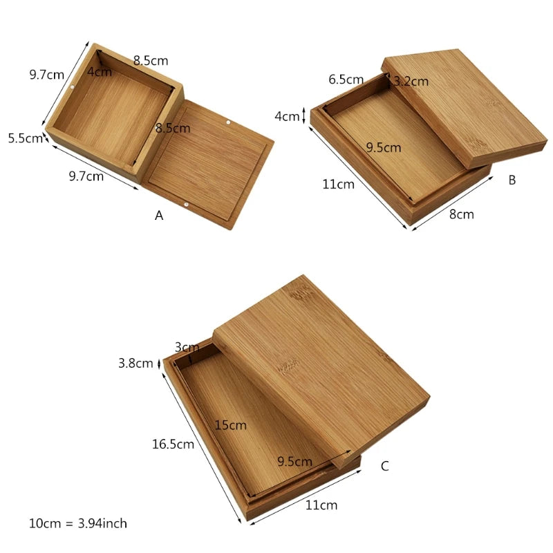 Bamboo Cards Storage Box Desktop Poker Playing Card Box Case for Tarot Playing Games Table Board Deck Game Drop Shipping