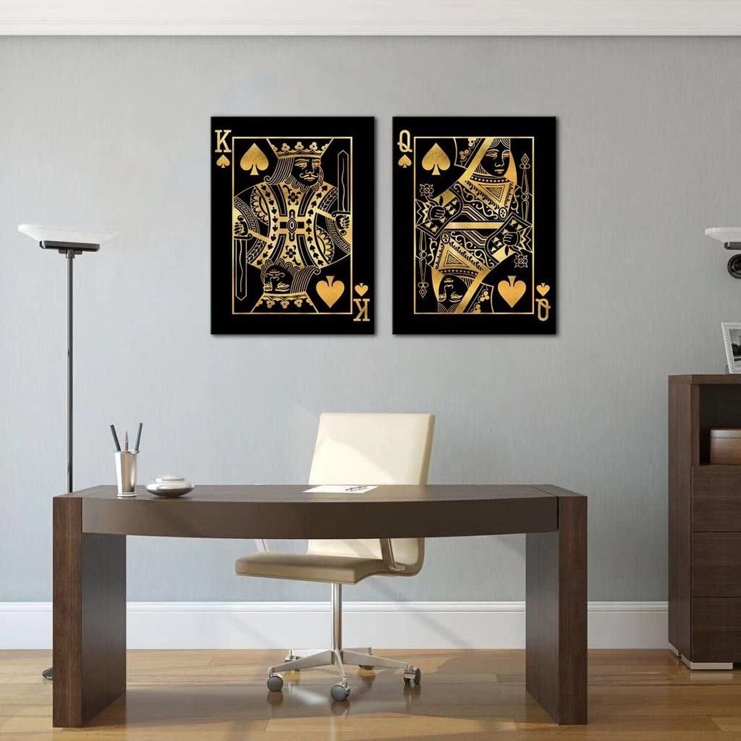 Playing Cards Wall Art for Office Bedroom Game Room Wall Decor Poker Pictures...