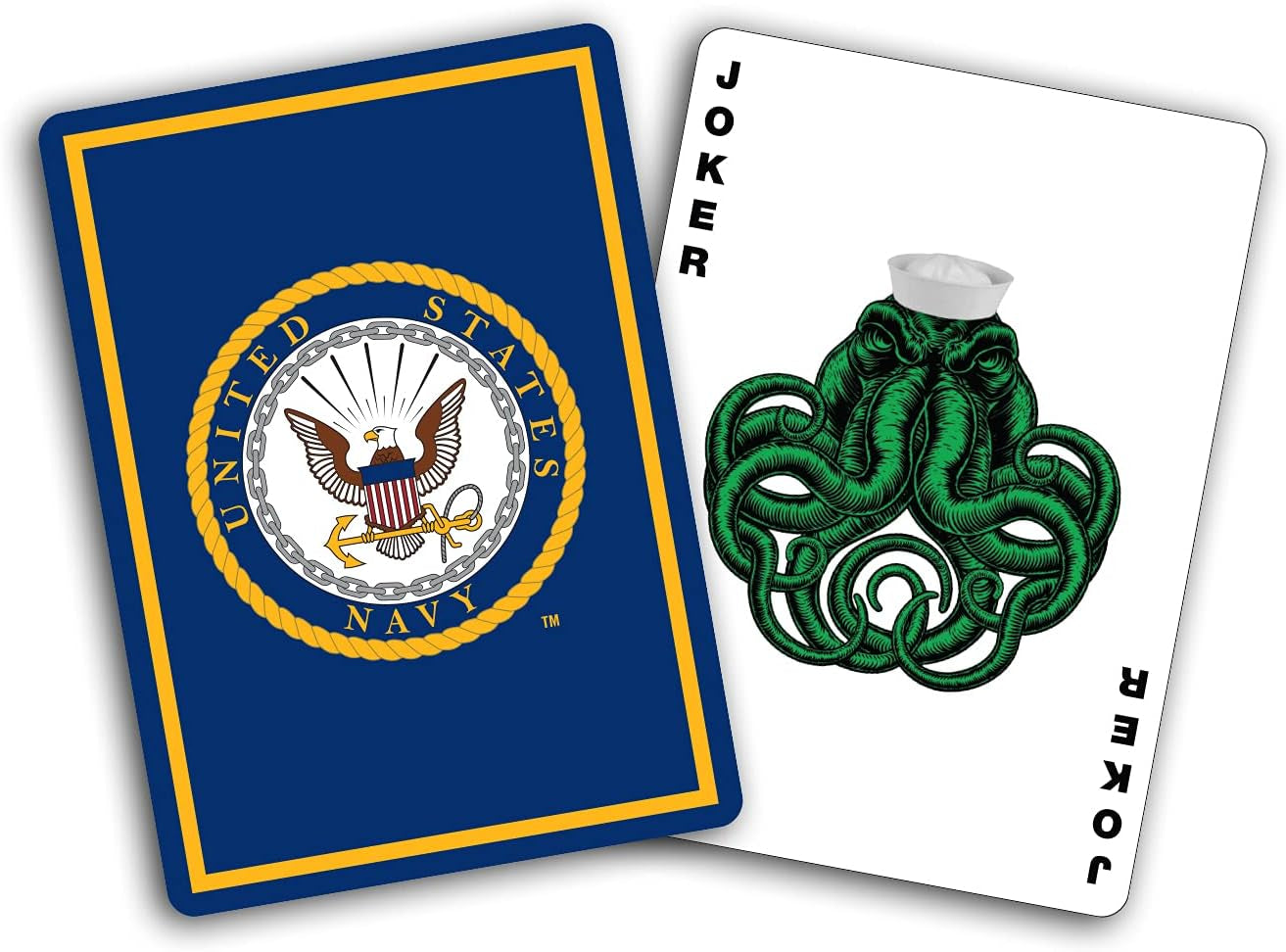 US Navy Professional Quality Navy Playing Cards - Great for Game Night - Navy Gifts for Sailors | Disabled USMC Vet Owned Small Business