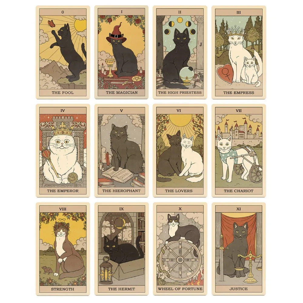 10.3*6Cm Cats Rule the Earth Tarot: 78-Card Deck for the Feline-Obsessed