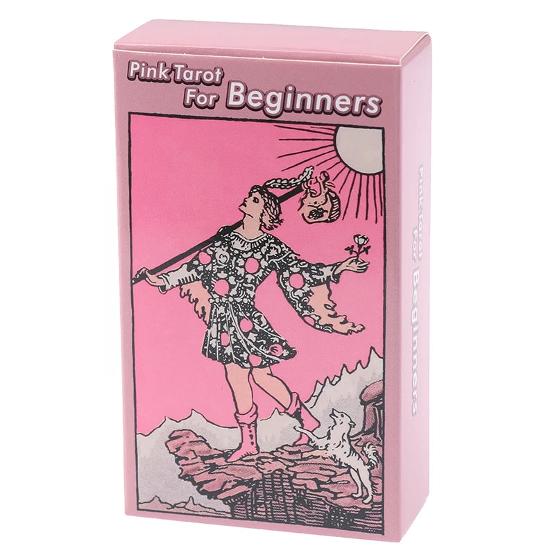 Pink Tarot for Beginners Tarot Card Prophecy Divination Deck Family Party Board Game Fate Card Fortune Telling Game