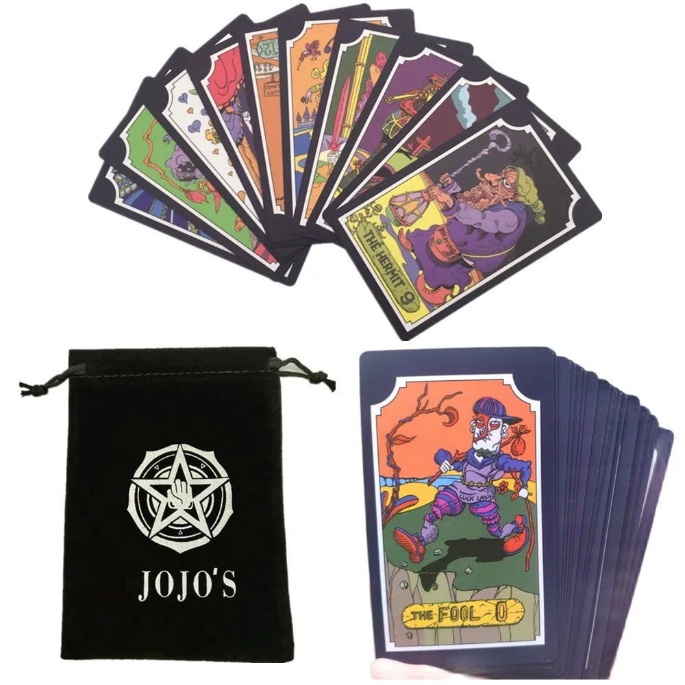 Jojo Bizarre Adventure Tarot Card 22 Grand Akana + 9 Royal Gods Cosplay Kujo Jotaro Anime Chess Card Props Tarot Card 31Pcs/Set