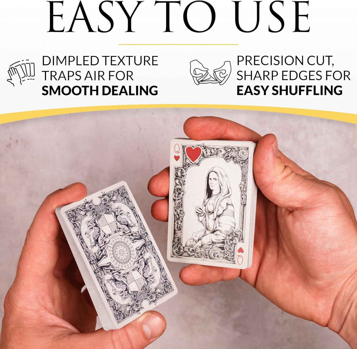 Medieval Playing Cards with Unique Seal and Free Card Game Ebook, Stand Out with Cool Poker Cards, Black Deck of Playing Cards, Unique Illustrated Designs for Kids & Adults, Playing Card Decks