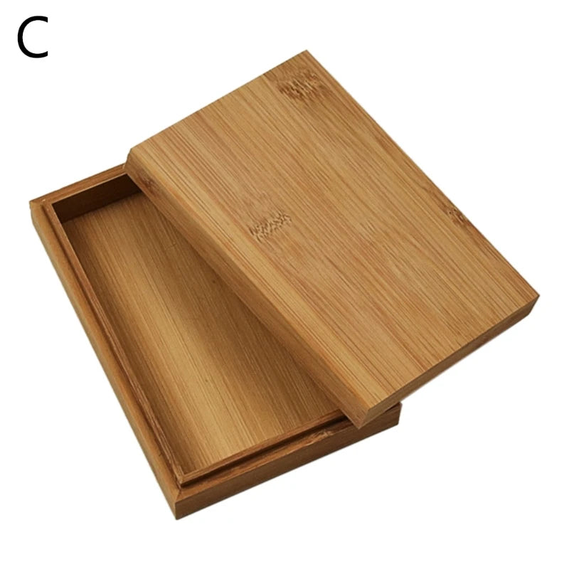 Bamboo Cards Storage Box Desktop Poker Playing Card Box Case for Tarot Playing Games Table Board Deck Game Drop Shipping