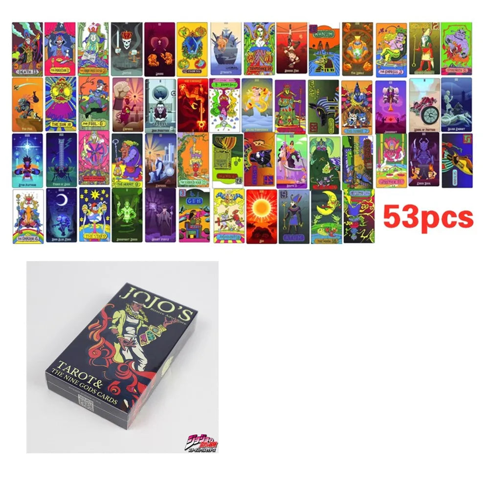 Jojo Bizarre Adventure Tarot Card 22 Grand Akana + 9 Royal Gods Cosplay Kujo Jotaro Anime Chess Card Props Tarot Card 31Pcs/Set