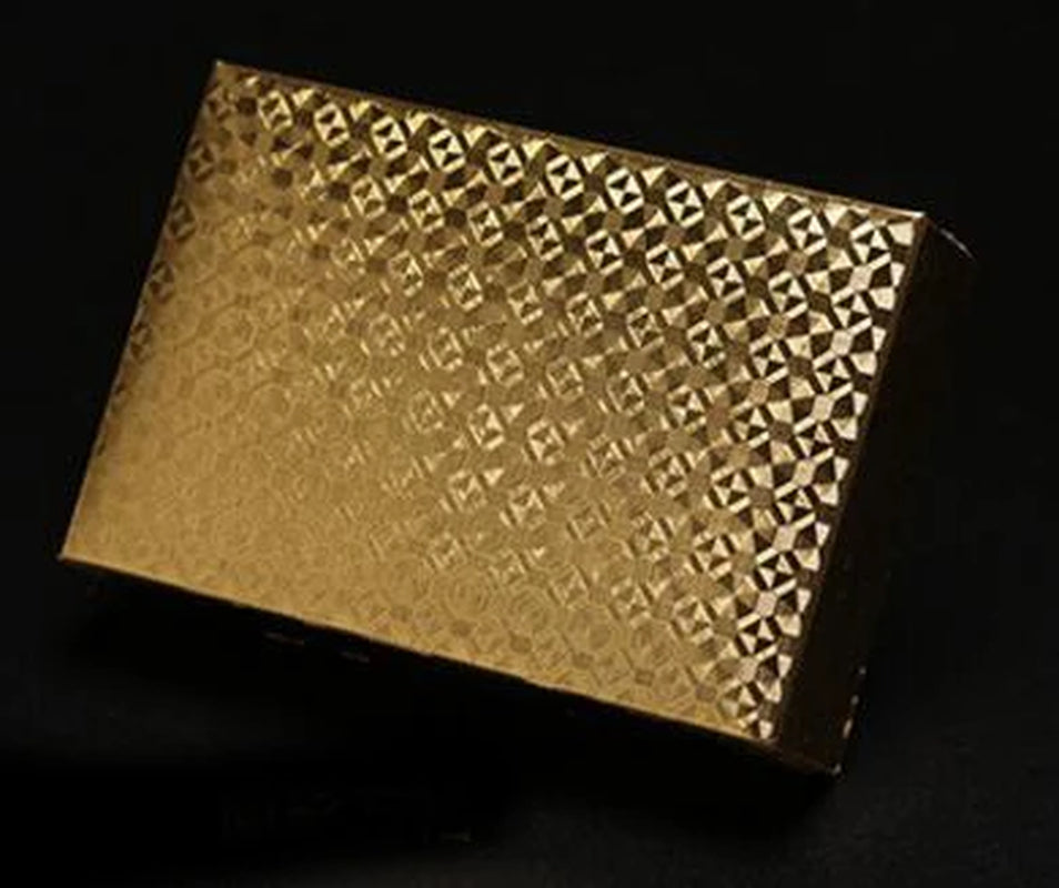 Gold Black Foil Poker Euros Dollar Style Plastic Poker Playing Cards Waterproof Cards Good Price for Gambling Board Game GYH