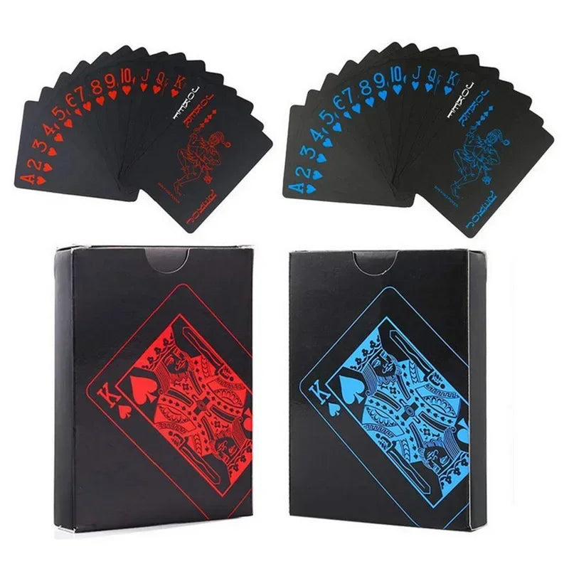 24K Gold Playing Cards Plastic Poker Game Deck Foil Pokers Pack Magic Cards Waterproof Card Gift Collection Gambling Board Game