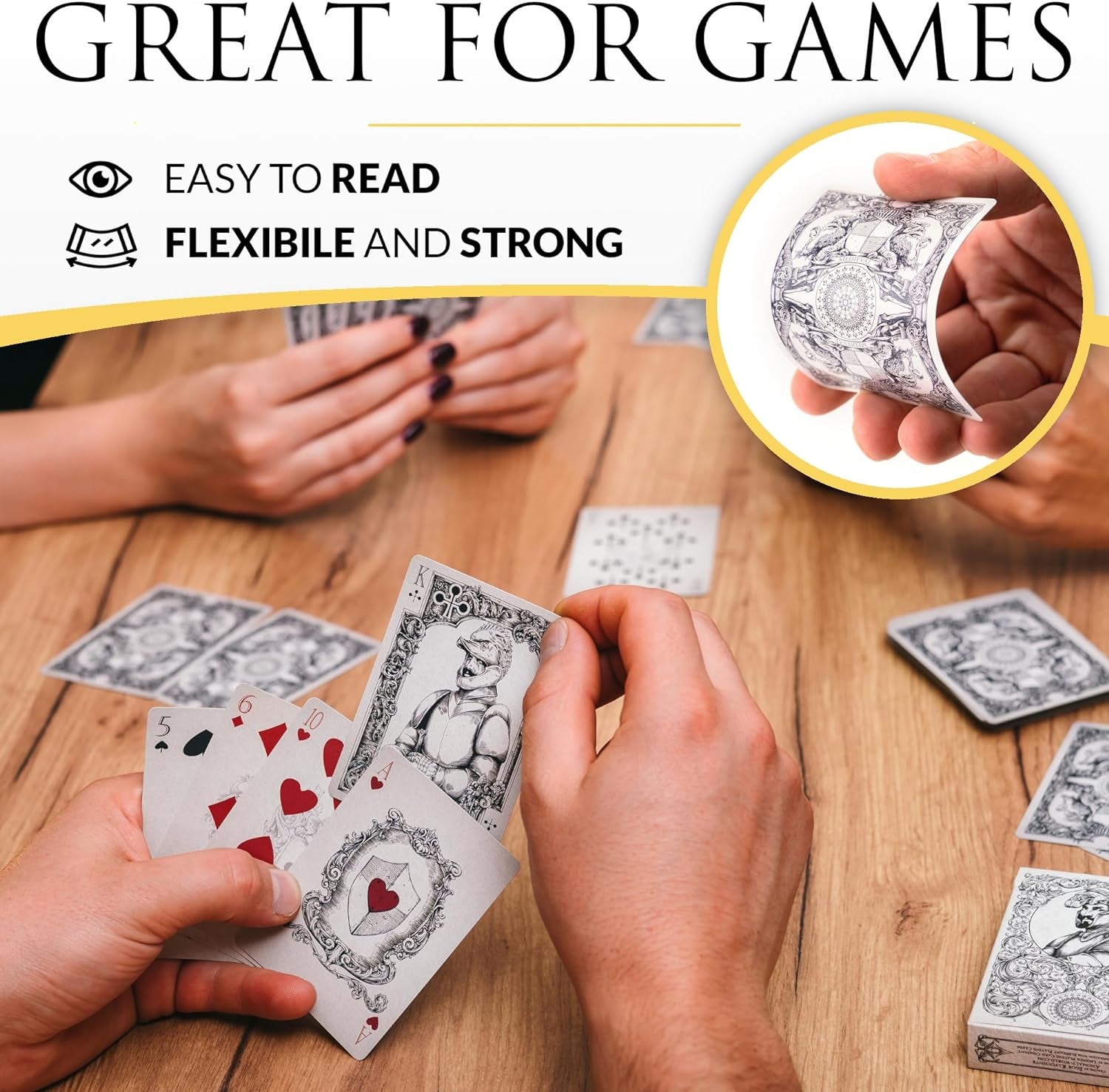 Medieval Playing Cards with Unique Seal and Free Card Game Ebook, Stand Out with Cool Poker Cards, Black Deck of Playing Cards, Unique Illustrated Designs for Kids & Adults, Playing Card Decks