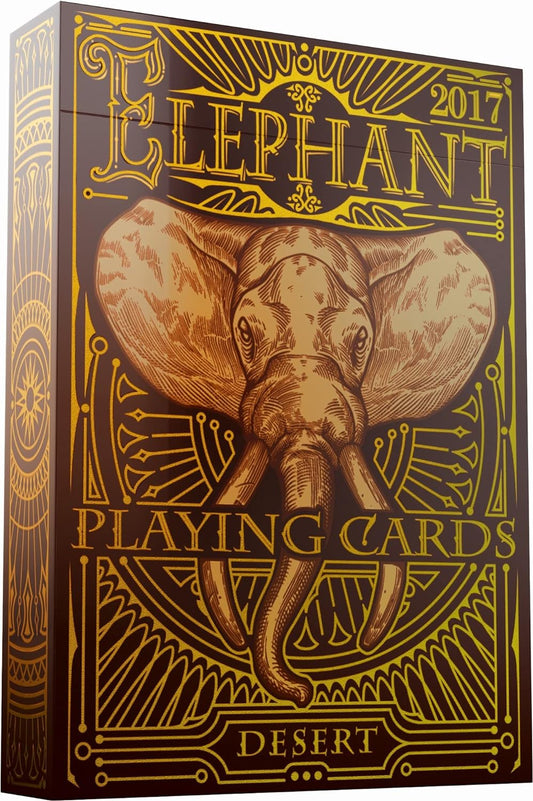 Elephant Desert Playing Cards – Beautiful Deck of Cards with FREE Card Game Ebook, Hand Illustrated Poker Cards. Incredible Foil and Intricate Detail Makes Them Great Gifts for Kids and Adults