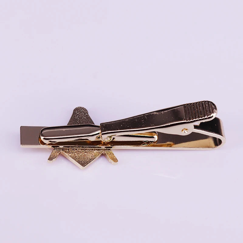 Masonic Compasses Freemason Mason Pin and Cuff Links and Tie Clip Set