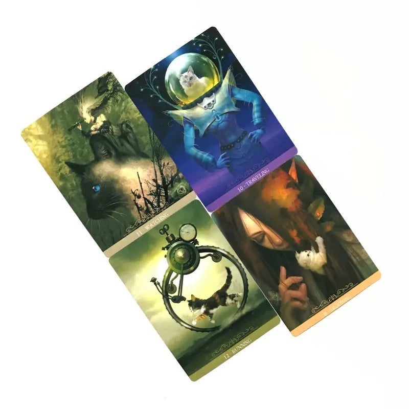 Cats Oracle Card for Entertainment Fate Divination Card Game Tarot and a Variety of Tarot Options PDF Guide