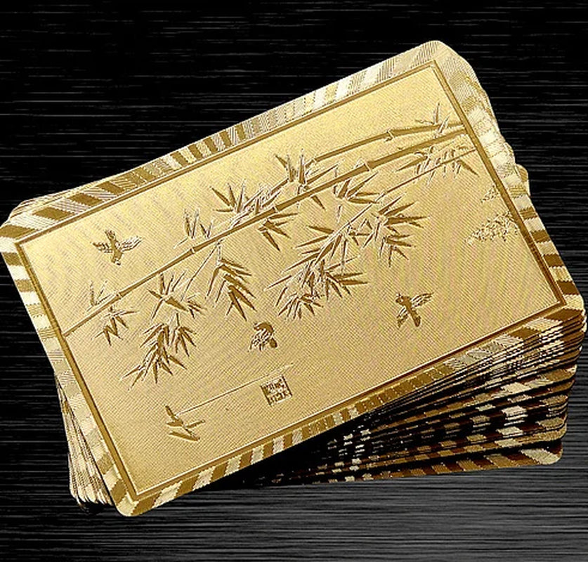 Black Quality Playing Cards Poker Waterproof Game Deck Gold Foil Poker Set Magic Waterproof Cards Gift Durable Poker