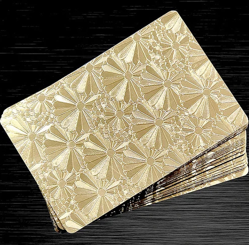 Black Quality Playing Cards Poker Waterproof Game Deck Gold Foil Poker Set Magic Waterproof Cards Gift Durable Poker