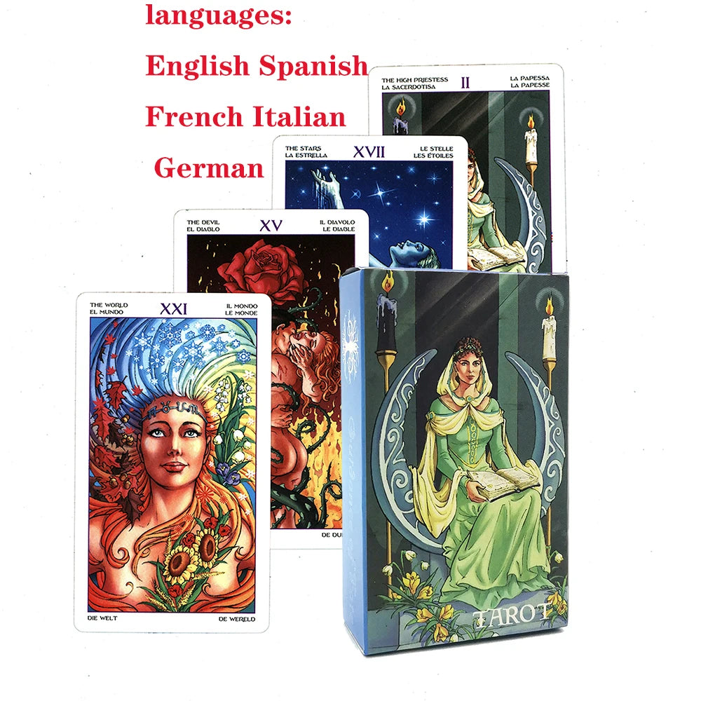 New Deck. Spanish Tarot. French Tarot. German Tarot. English Tarot. Affectional Divination Oracle Fate Game. Familiars Tarot.