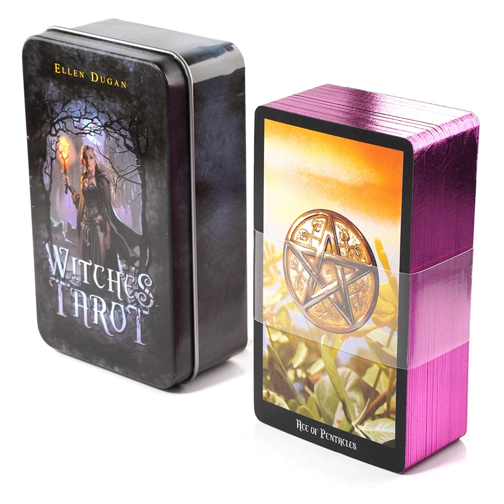 Lucid Dreams Beginners Tarot Witches in a Tin Metal Box Hot Sell Tarot Cards for Divination Tarot Deck